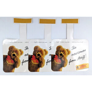 Vintage Steiff Display Sign Advertising Lot of 3